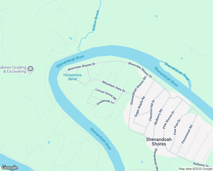 map of restaurants, bars, coffee shops, grocery stores, and more near 272 Mountain View Drive in Front Royal