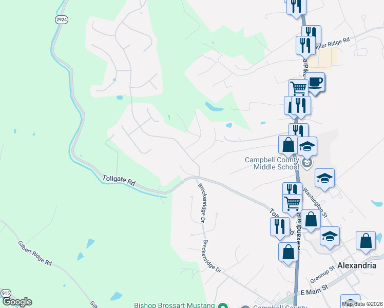 map of restaurants, bars, coffee shops, grocery stores, and more near 8084 Arcadia Boulevard in Alexandria