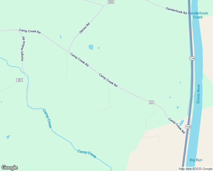 map of restaurants, bars, coffee shops, grocery stores, and more near 9662 Camp Creek Road in Lucasville