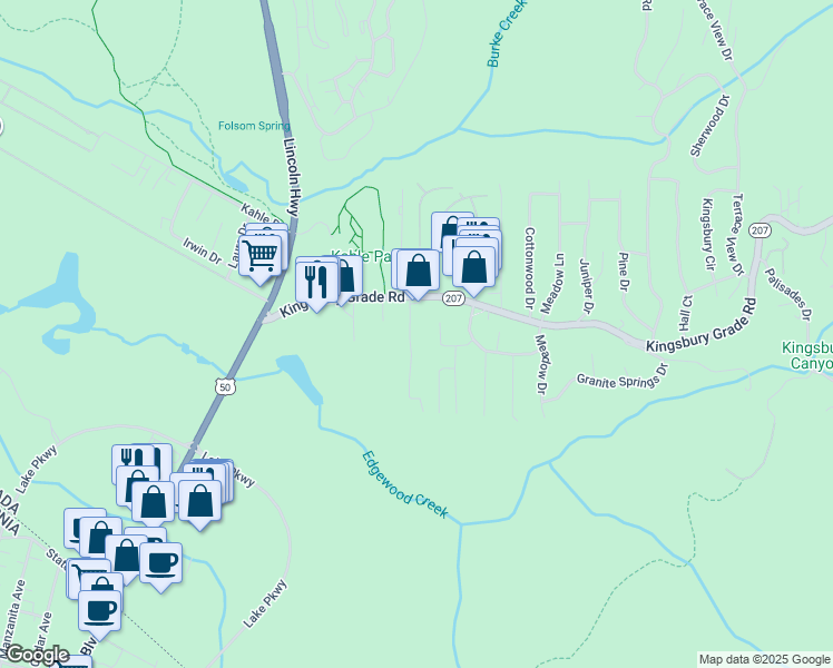 map of restaurants, bars, coffee shops, grocery stores, and more near 129 Market Street in Stateline