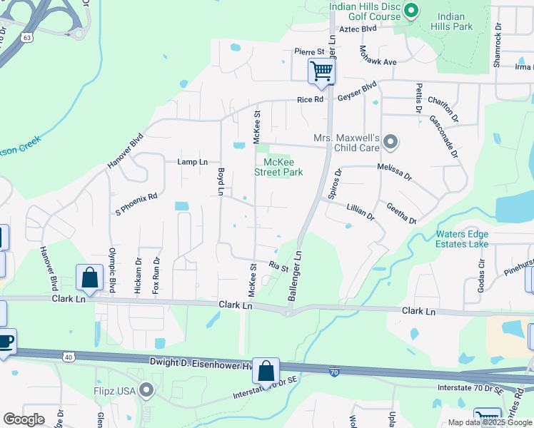 map of restaurants, bars, coffee shops, grocery stores, and more near 1702 Perkins Dr in Columbia