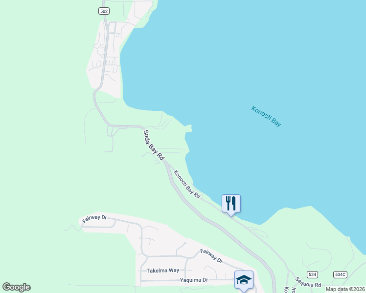 map of restaurants, bars, coffee shops, grocery stores, and more near 9080 Soda Bay Road in Kelseyville