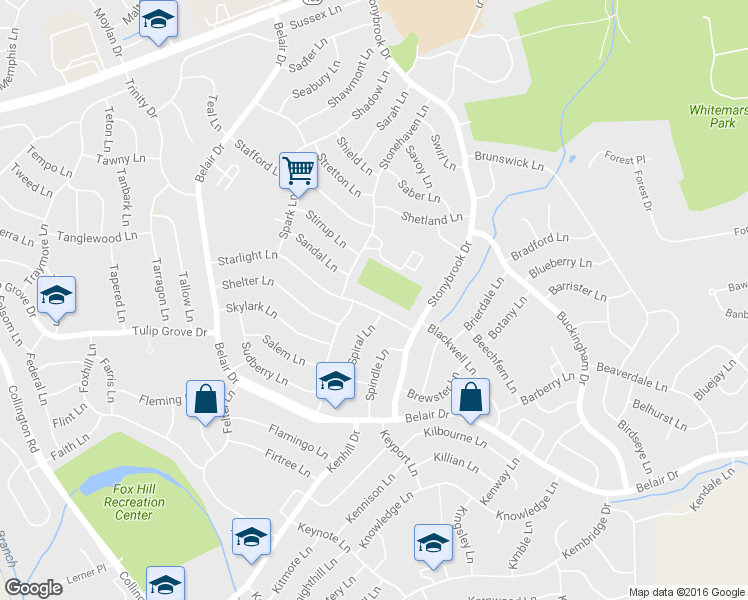 map of restaurants, bars, coffee shops, grocery stores, and more near 12428 Starlight Lane in Bowie