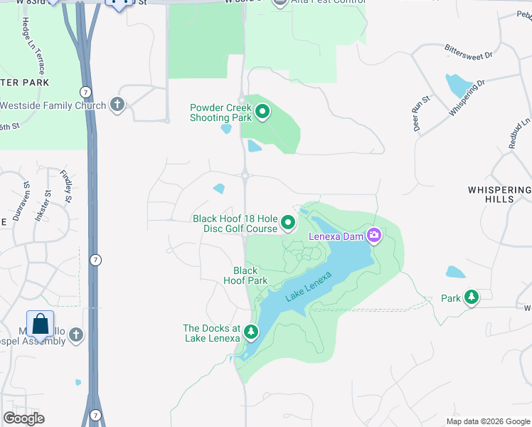 map of restaurants, bars, coffee shops, grocery stores, and more near 8855 Monticello Road in Lenexa