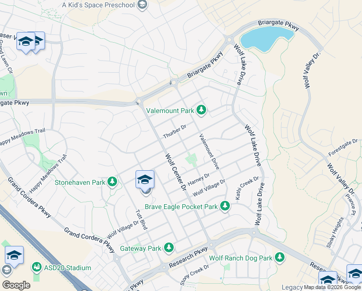 map of restaurants, bars, coffee shops, grocery stores, and more near 5999 Leon Young Drive in Colorado Springs