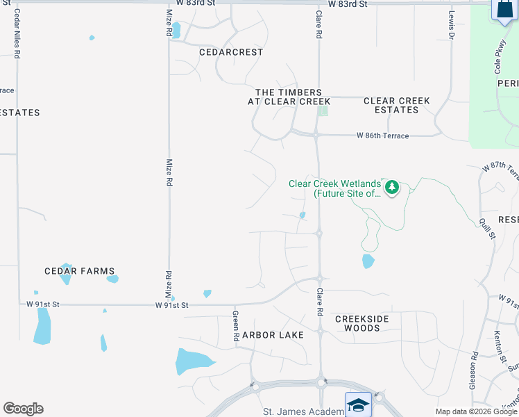 map of restaurants, bars, coffee shops, grocery stores, and more near 8859 Houston Street in Lenexa