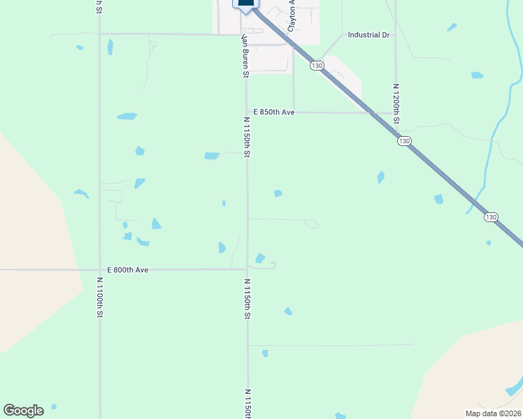 map of restaurants, bars, coffee shops, grocery stores, and more near 8200-8426 North 1150th Street in Newton