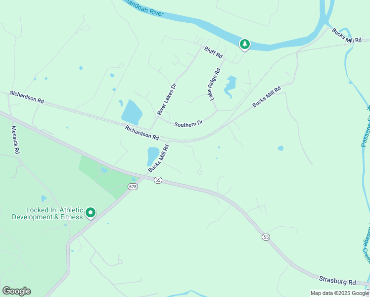 map of restaurants, bars, coffee shops, grocery stores, and more near 20 Meadow View Lane in Strasburg