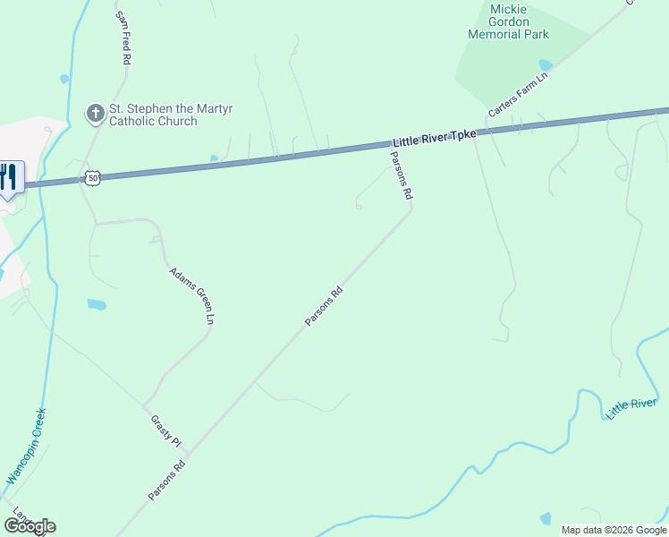 map of restaurants, bars, coffee shops, grocery stores, and more near 23517 Parsons Road in Middleburg
