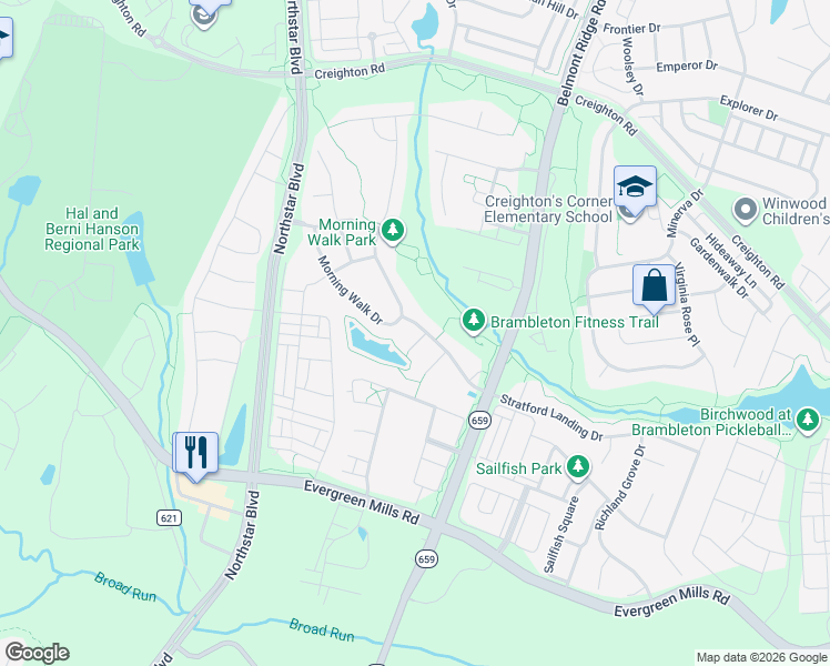 map of restaurants, bars, coffee shops, grocery stores, and more near 42393 Myan Gold Drive in Ashburn