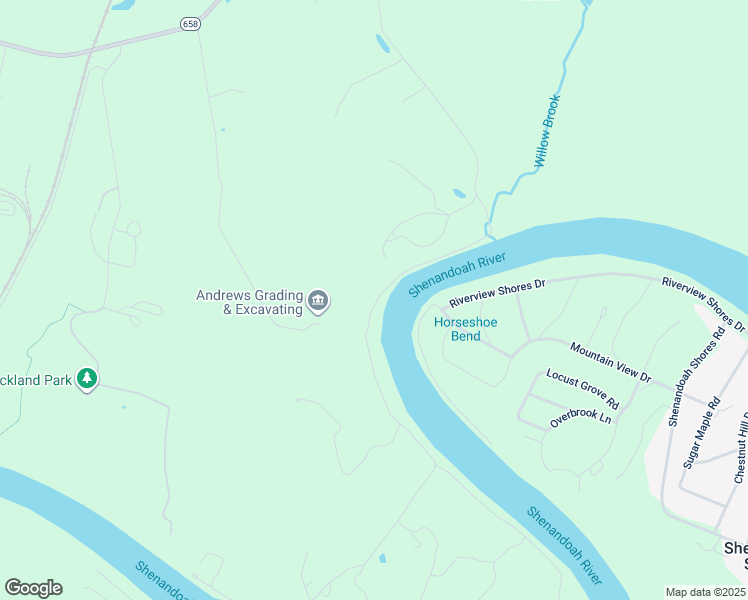 map of restaurants, bars, coffee shops, grocery stores, and more near 942 Bennys Beach Road in Front Royal