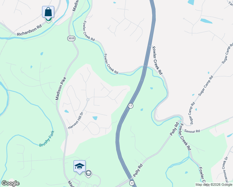 map of restaurants, bars, coffee shops, grocery stores, and more near 2132 Lunar Drive in Independence