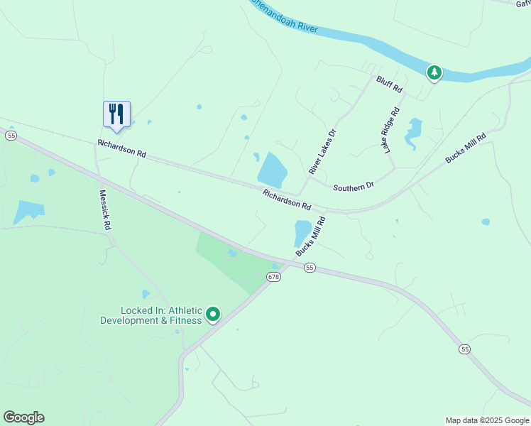 map of restaurants, bars, coffee shops, grocery stores, and more near 4918 Strasburg Road in Strasburg