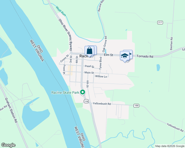 map of restaurants, bars, coffee shops, grocery stores, and more near 601-613 6th Street in Racine