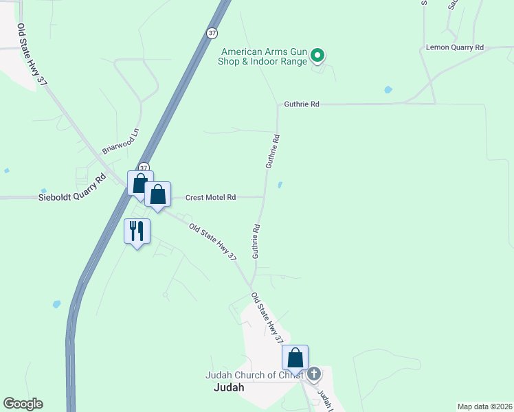 map of restaurants, bars, coffee shops, grocery stores, and more near 243 Guthrie Road in Bedford