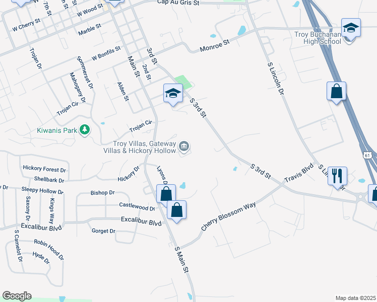 map of restaurants, bars, coffee shops, grocery stores, and more near 149 Carol Drive in Troy