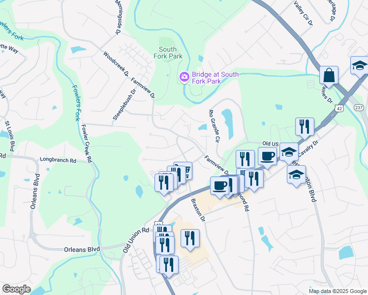 map of restaurants, bars, coffee shops, grocery stores, and more near 6 Homestead Drive in Florence