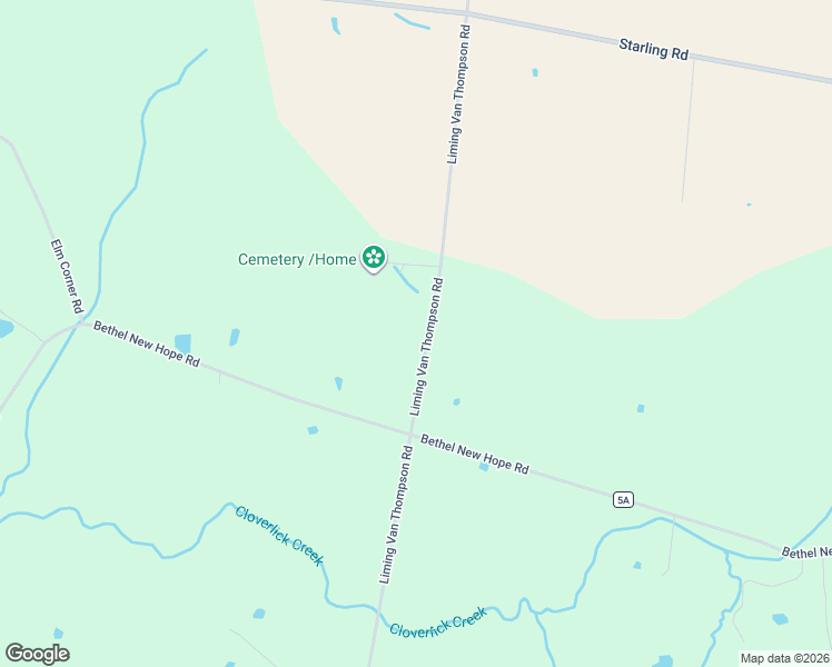 map of restaurants, bars, coffee shops, grocery stores, and more near 12015 Liming Van Thompson Road in Bethel