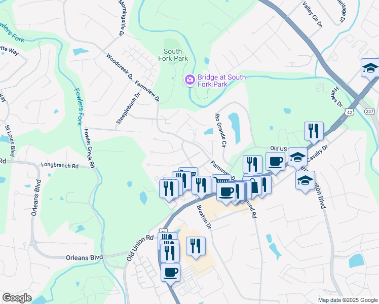 map of restaurants, bars, coffee shops, grocery stores, and more near 6 Homestead Drive in Florence
