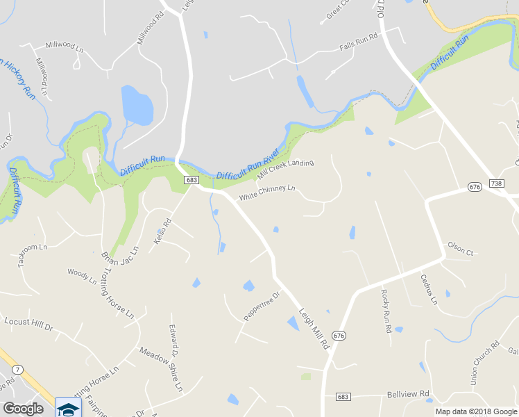 map of restaurants, bars, coffee shops, grocery stores, and more near 1055 Leigh Mill Road in Great Falls