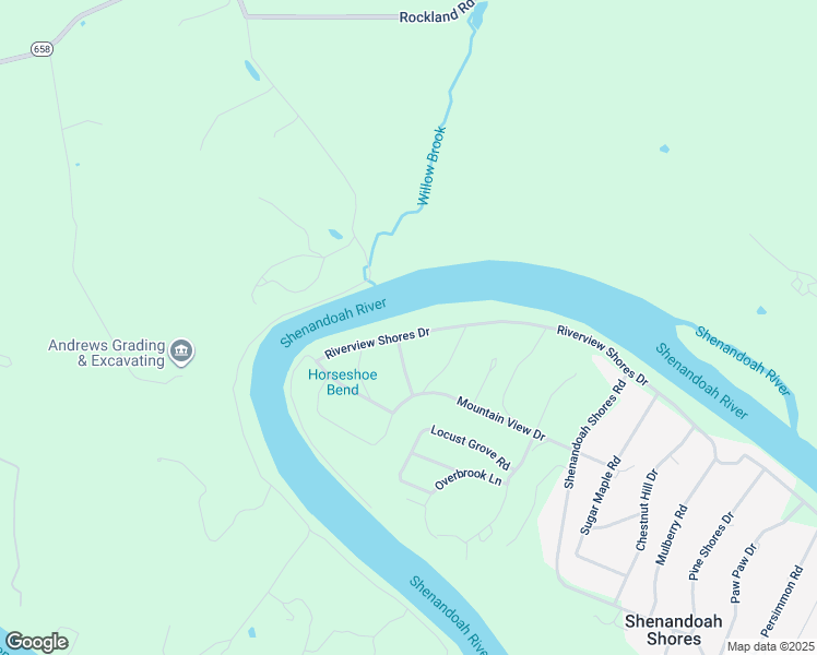 map of restaurants, bars, coffee shops, grocery stores, and more near 207 Riverview Shores Drive in Front Royal