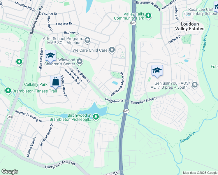map of restaurants, bars, coffee shops, grocery stores, and more near 42878 Edgegrove Heights Terrace in Ashburn