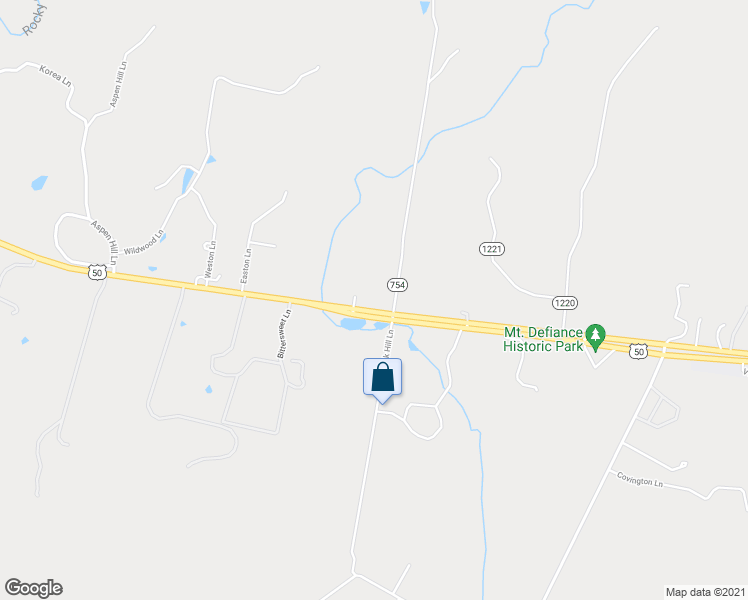 map of restaurants, bars, coffee shops, grocery stores, and more near 6326 John Mosby Highway in Middleburg