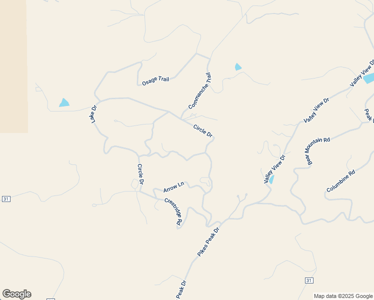 map of restaurants, bars, coffee shops, grocery stores, and more near 207 Antlers Lane in Florissant