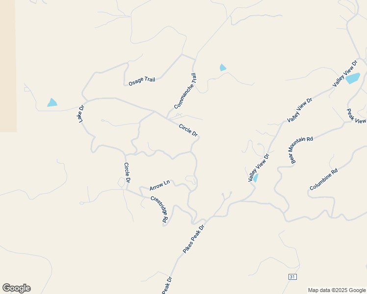 map of restaurants, bars, coffee shops, grocery stores, and more near 207 Antlers Lane in Florissant