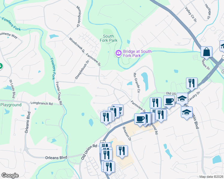 map of restaurants, bars, coffee shops, grocery stores, and more near 25 Homestead Drive in Florence