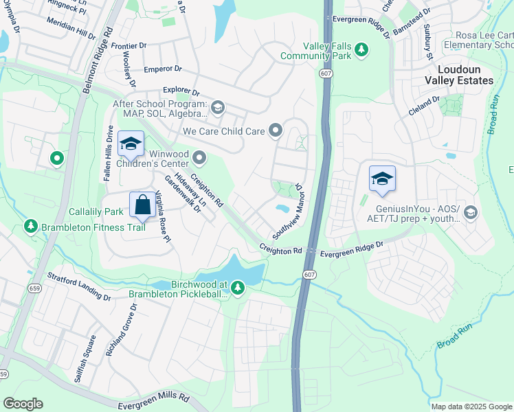 map of restaurants, bars, coffee shops, grocery stores, and more near 42852 Edgegrove Heights Terrace in Ashburn