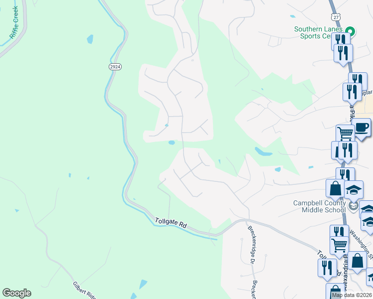 map of restaurants, bars, coffee shops, grocery stores, and more near 7903 Arcadia Boulevard in Alexandria