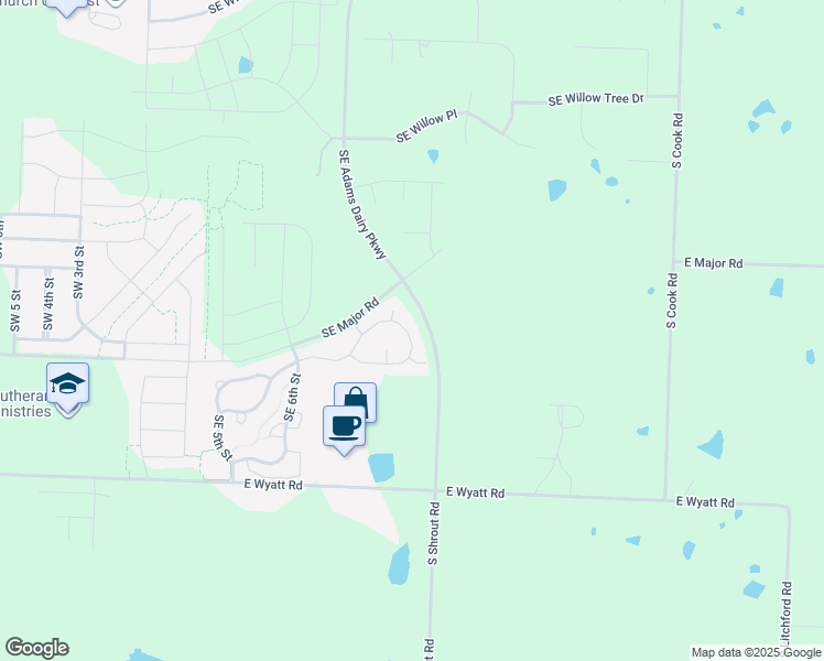 map of restaurants, bars, coffee shops, grocery stores, and more near 8112 Southeast Holly Drive in Blue Springs
