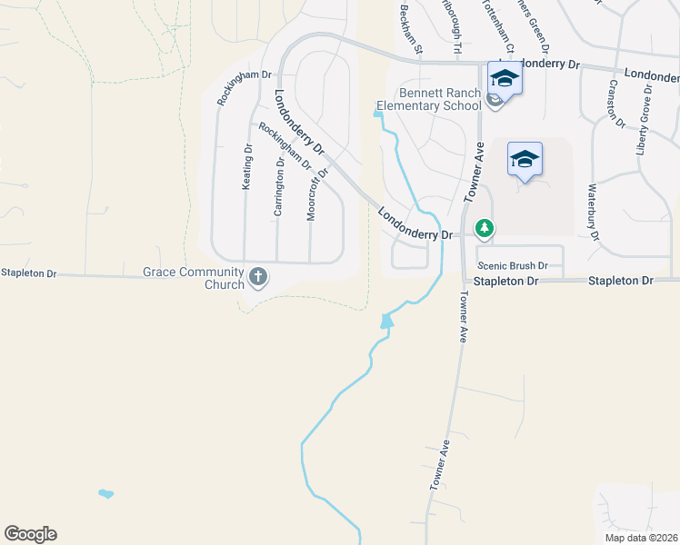 map of restaurants, bars, coffee shops, grocery stores, and more near 9372 Rockingham Drive in Peyton