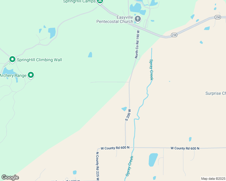map of restaurants, bars, coffee shops, grocery stores, and more near 6500 North County Road 200 West in Seymour
