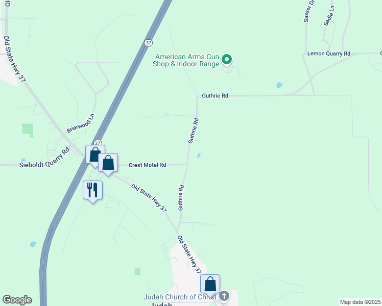 map of restaurants, bars, coffee shops, grocery stores, and more near 368 Guthrie Road in Bedford