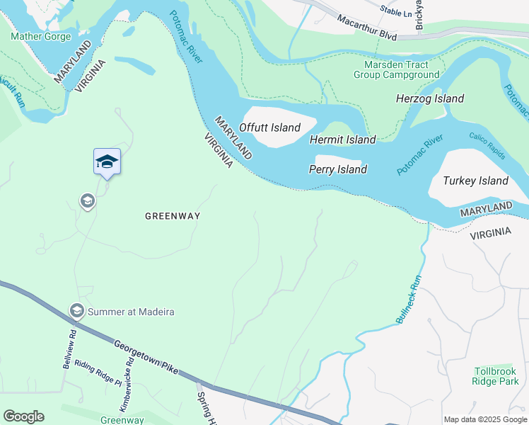map of restaurants, bars, coffee shops, grocery stores, and more near 703 Potomac Knolls Drive in McLean