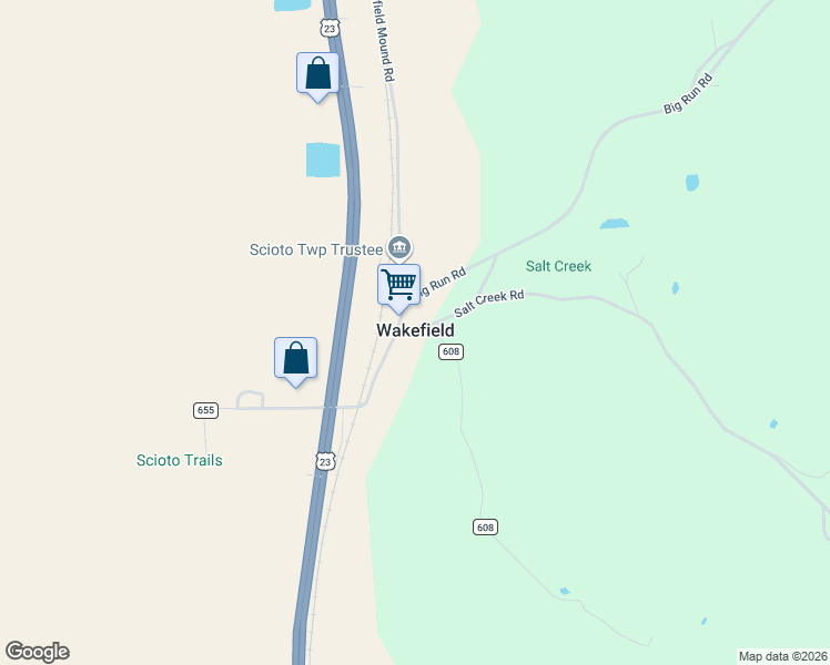 map of restaurants, bars, coffee shops, grocery stores, and more near in Wakefield