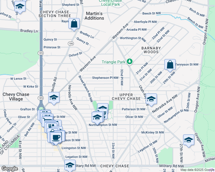 map of restaurants, bars, coffee shops, grocery stores, and more near 3312 Runnymede Place Northwest in Washington