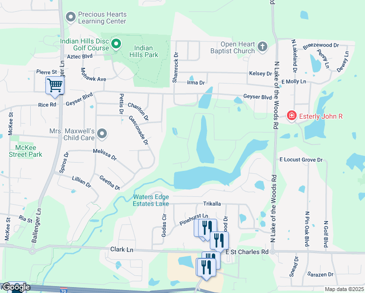 map of restaurants, bars, coffee shops, grocery stores, and more near 1877 Waterfront Drive North in Columbia