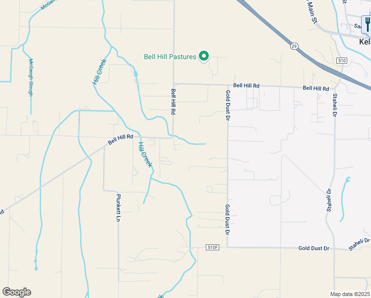 map of restaurants, bars, coffee shops, grocery stores, and more near 3049 Bell Hill Road in Kelseyville