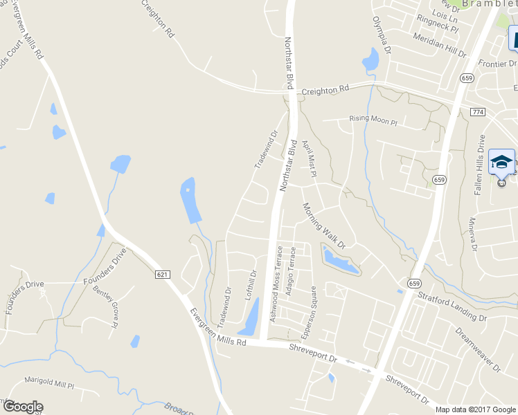 map of restaurants, bars, coffee shops, grocery stores, and more near 42195 Castle Ridge Square in Ashburn
