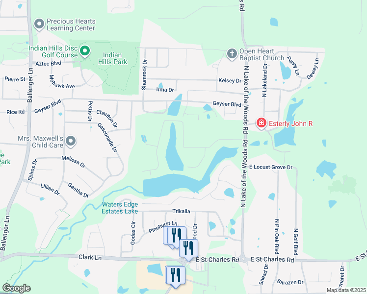 map of restaurants, bars, coffee shops, grocery stores, and more near 5701 Waterfront Drive North in Columbia