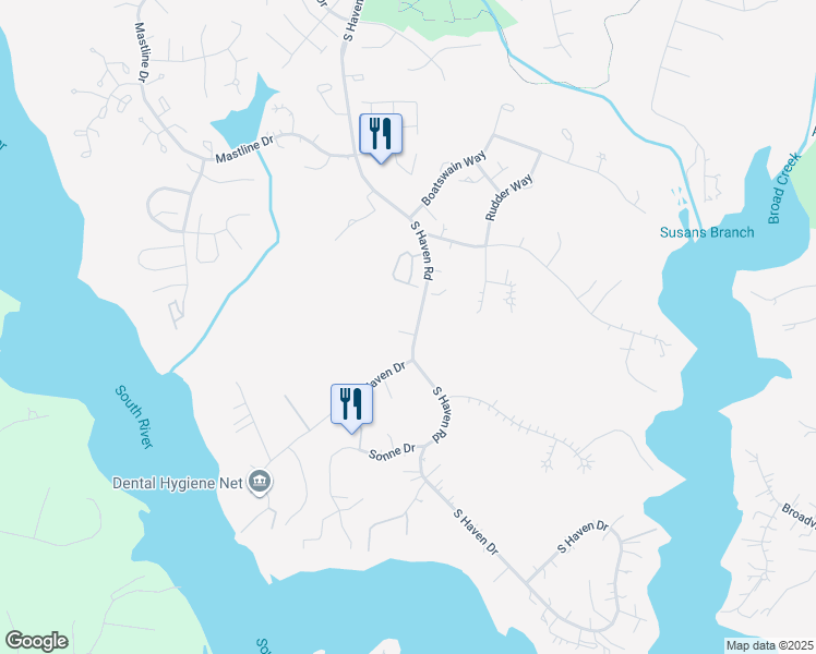 map of restaurants, bars, coffee shops, grocery stores, and more near 702 Roane Hollow Lane in Annapolis