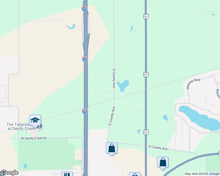 map of restaurants, bars, coffee shops, grocery stores, and more near 3107 Stardust Lane in Seymour