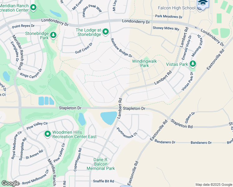 map of restaurants, bars, coffee shops, grocery stores, and more near 9505 Fairway Glen Drive in Peyton