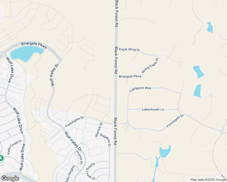 map of restaurants, bars, coffee shops, grocery stores, and more near 9352-9712 Black Forest Road in Colorado Springs