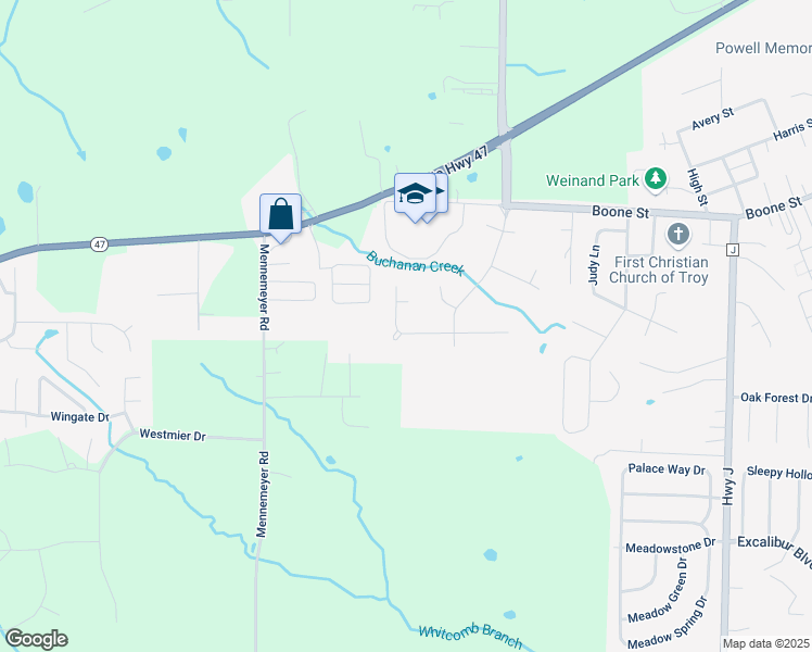 map of restaurants, bars, coffee shops, grocery stores, and more near 133 Sweetgum Drive in Troy