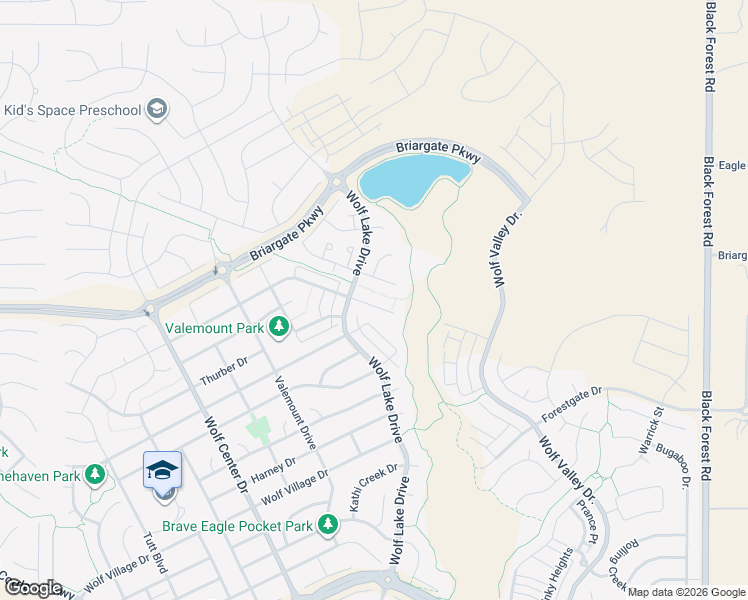 map of restaurants, bars, coffee shops, grocery stores, and more near 6564 Cubbage Drive in Colorado Springs