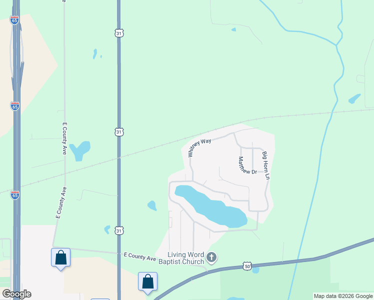 map of restaurants, bars, coffee shops, grocery stores, and more near 2000 Block Whitney Way in Seymour